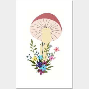 Cute mushroom Posters and Art